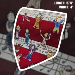 Save The Children Sound Of Music Joyce Age 10 Silk Tie Novelty Musical Art 57.5"